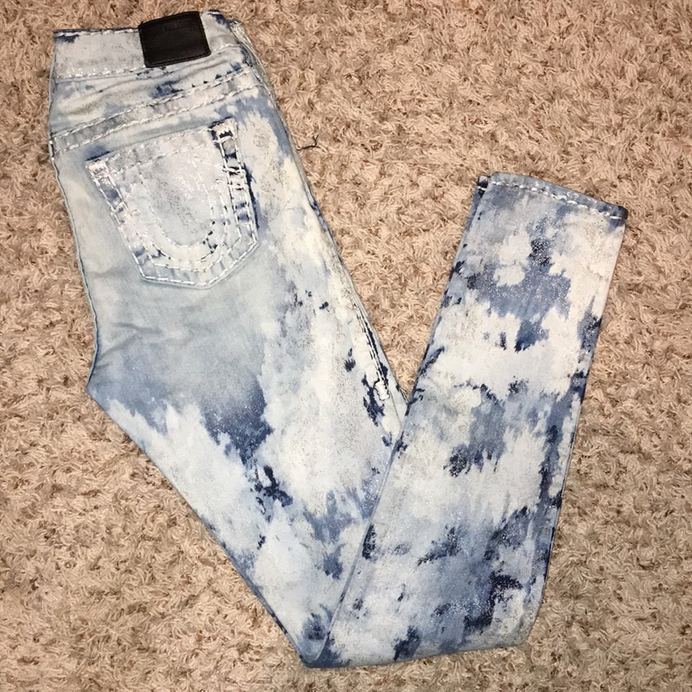 Women's true religion washed fashion denim jeans